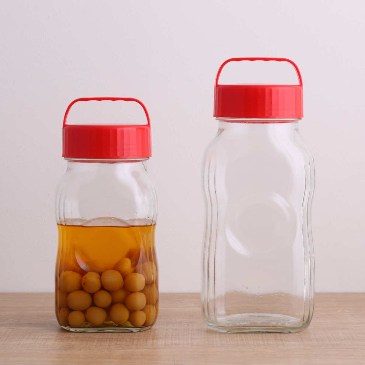 東洋佐々木ガラス 果実酒びん 漬け上手 2L 梅 500g用 保存容器