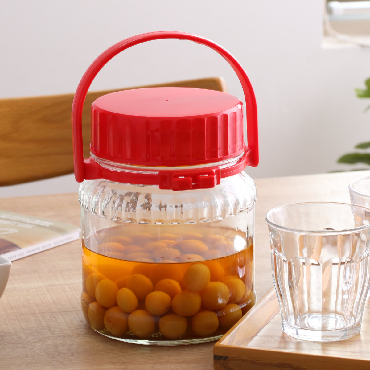 東洋佐々木ガラス 果実酒びん 漬け上手 2L らっきょう 1kg用 保存容器