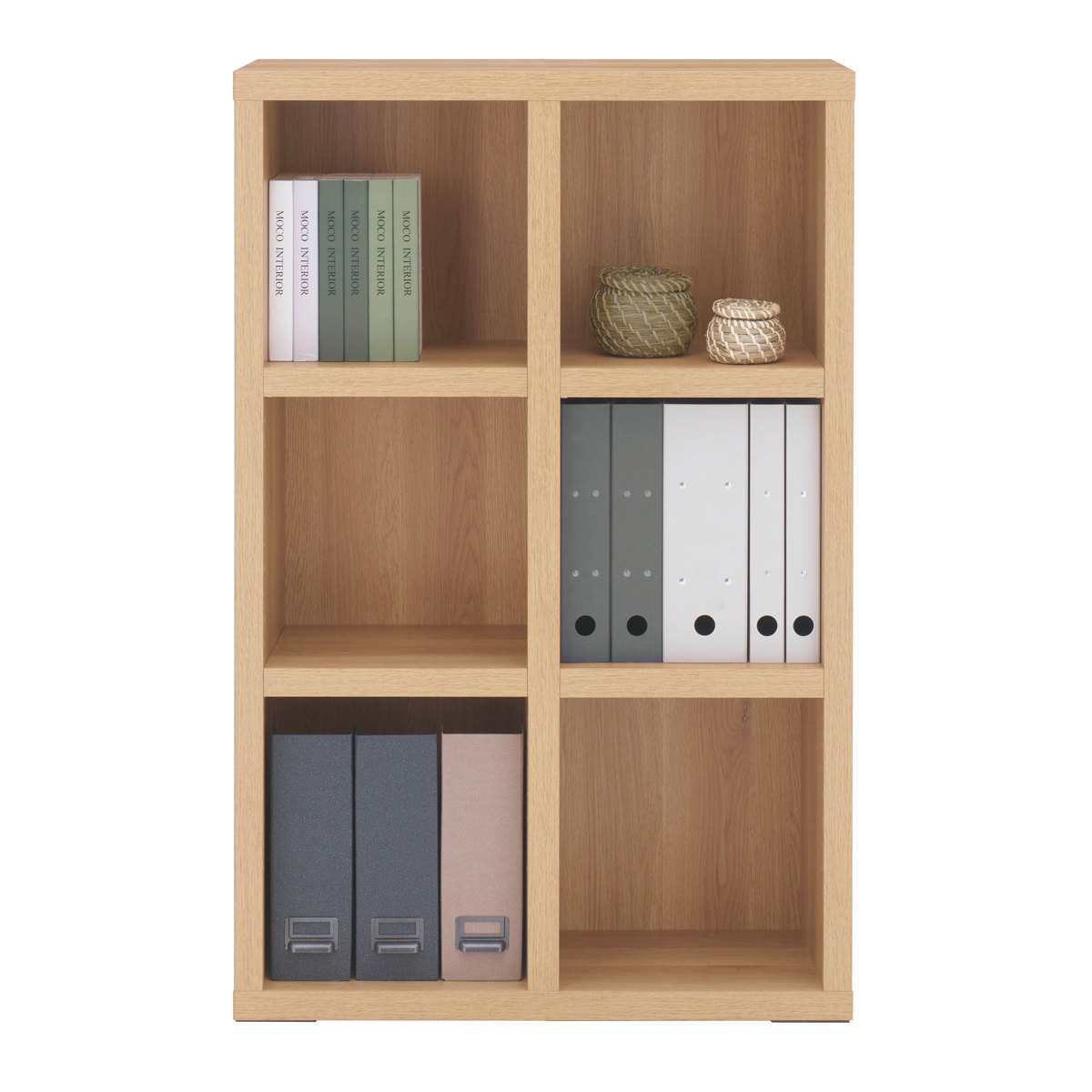 フナモコ（FUNAMOCO） 本棚 幅74.3cm 日本製 ブックシェルフ 3段2列