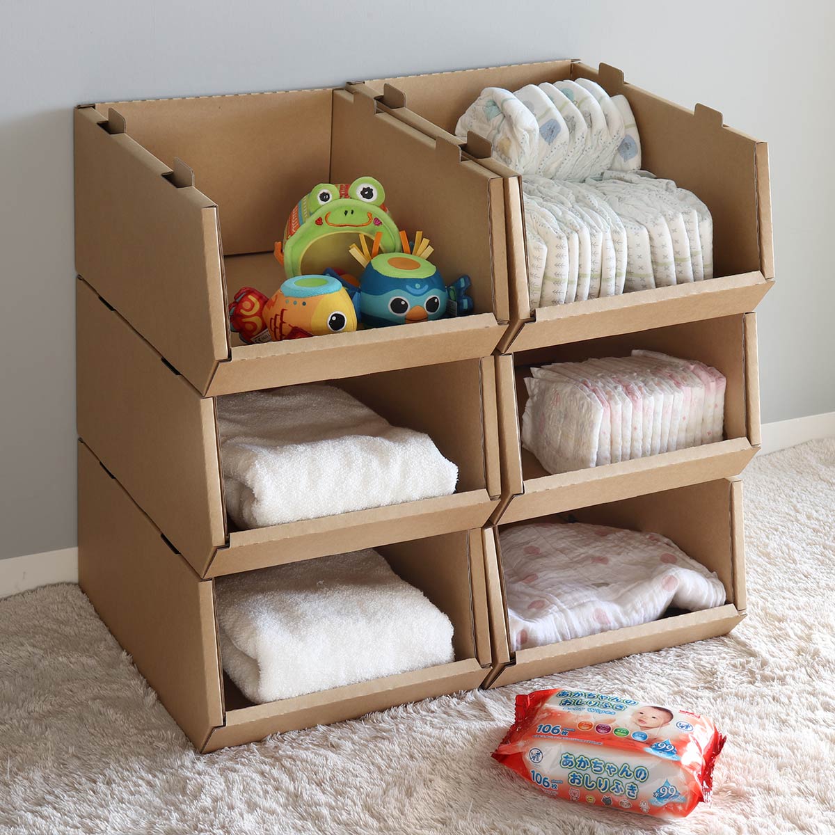 収納ボックス スタッキングコンテナ M 6個セット 収納ケース コンテナ