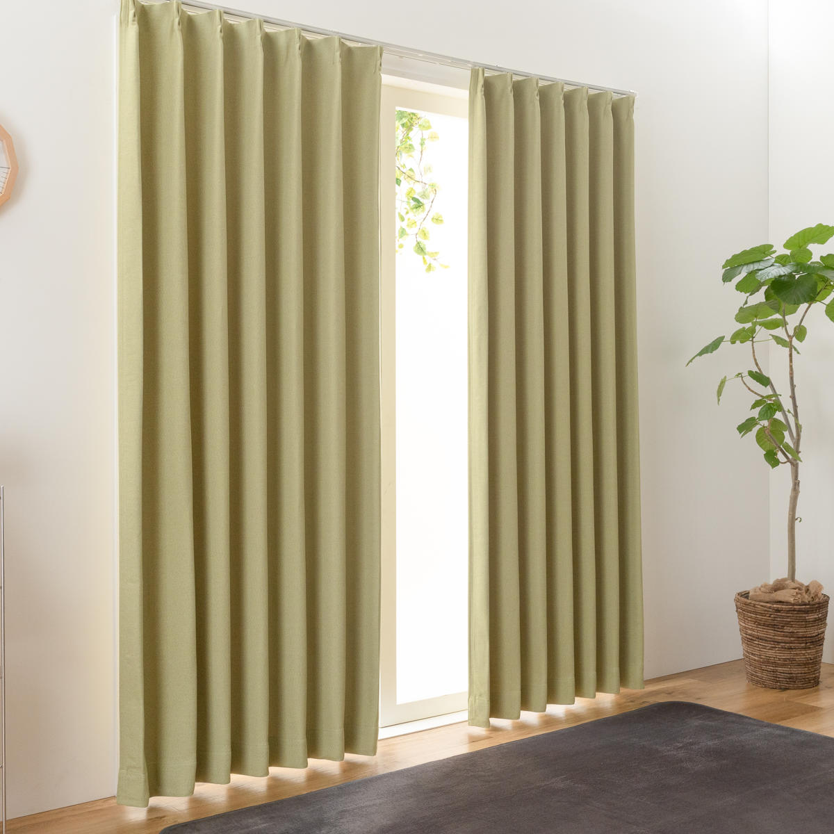 ユニベール（UNIVERS） カーテン 防炎 2級遮光カーテン 幅200cm×丈135