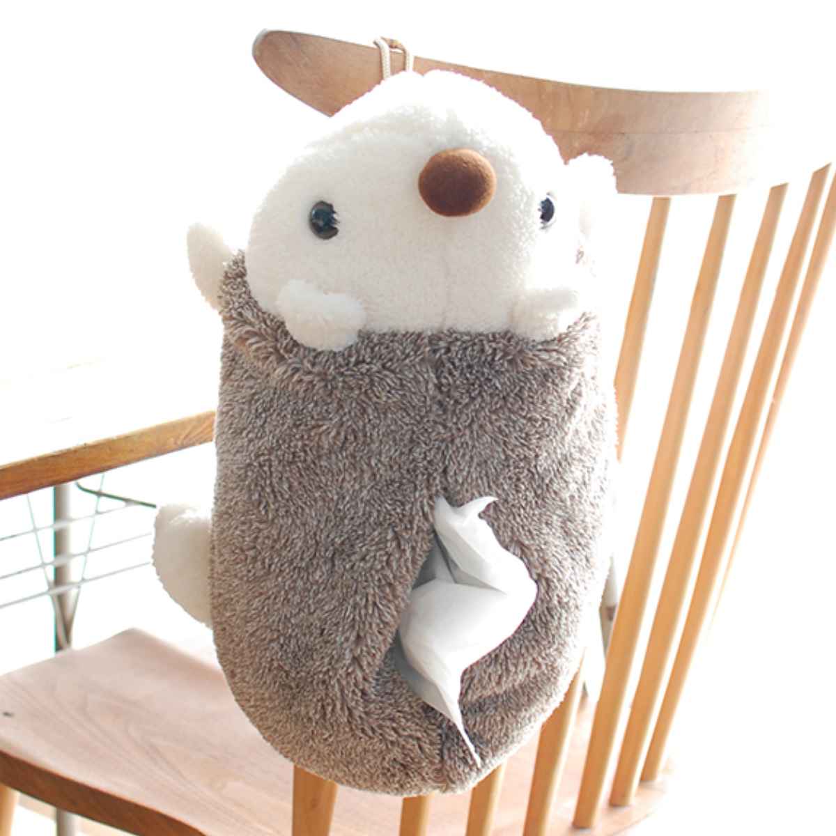 ティッシュカバー もふっこ ハリネズミ イヌ （ ティッシュケース