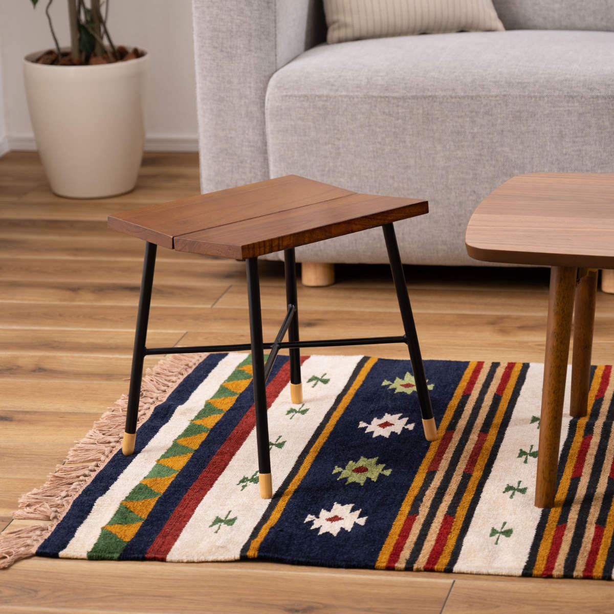 東谷 スツール 座面高35cm 木製 北欧 （ 椅子 いす イス チェア 四角