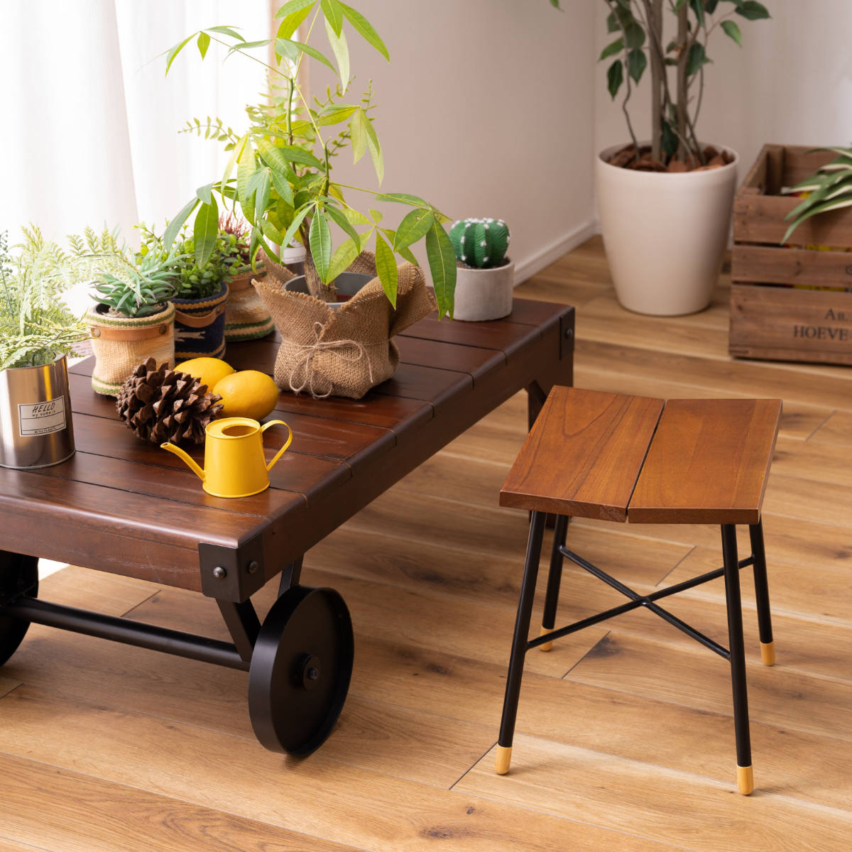 東谷 スツール 座面高35cm 木製 北欧 （ 椅子 いす イス チェア 四角