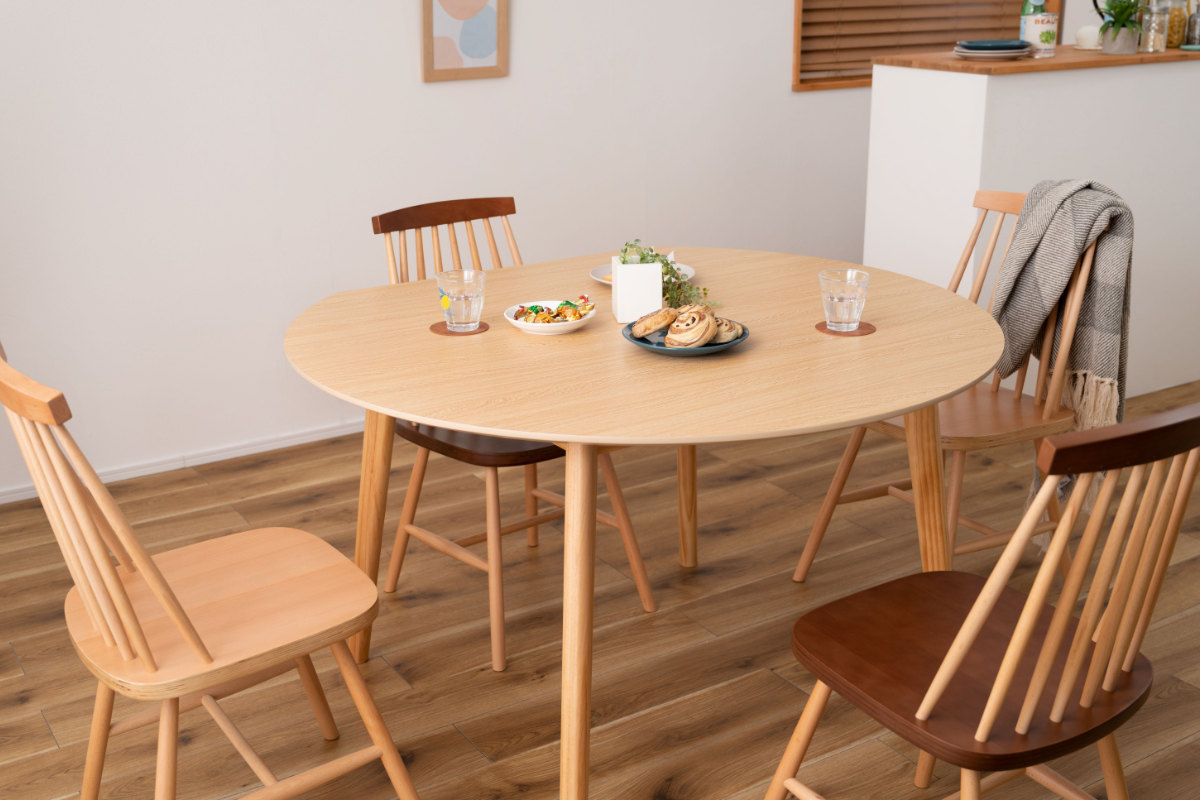 東谷 ダイニングテーブル 幅120cm 4人掛け 変形天板 （ テーブル