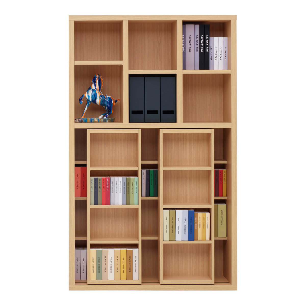 フナモコ（FUNAMOCO） スライド書棚 ハイタイプ 上下回転設置 日本製