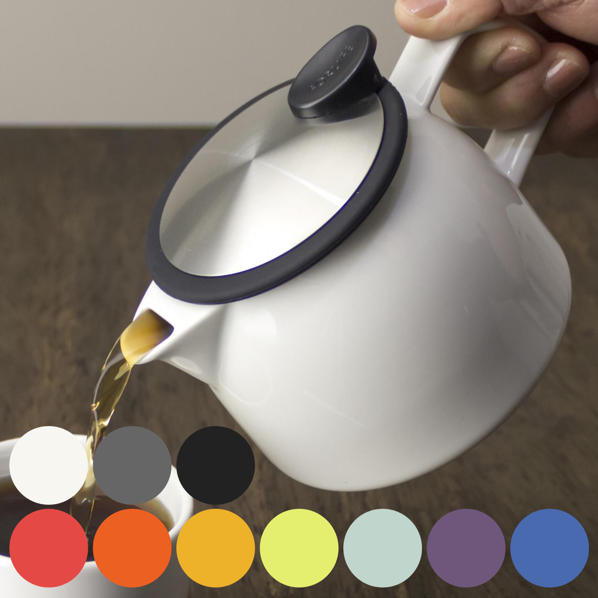 FORLIFE JAPAN ティーポット 470ml ベル 陶器 （ 食洗機対応 電子