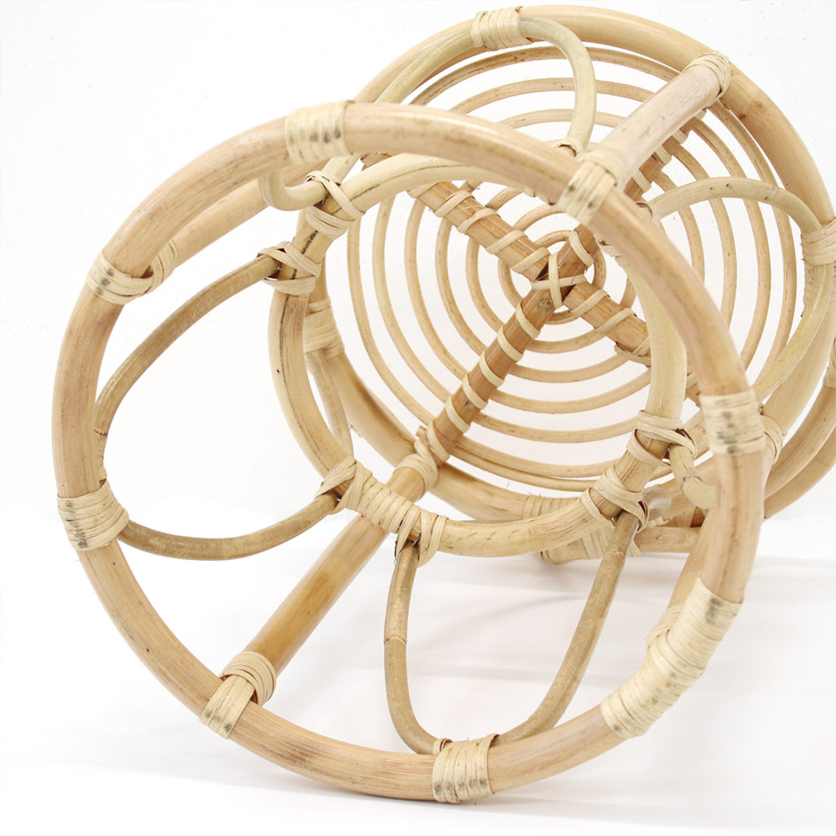 ラウンドスツール ラタン 天然素材 （ 籐 スツール 丸椅子 イス ラタン