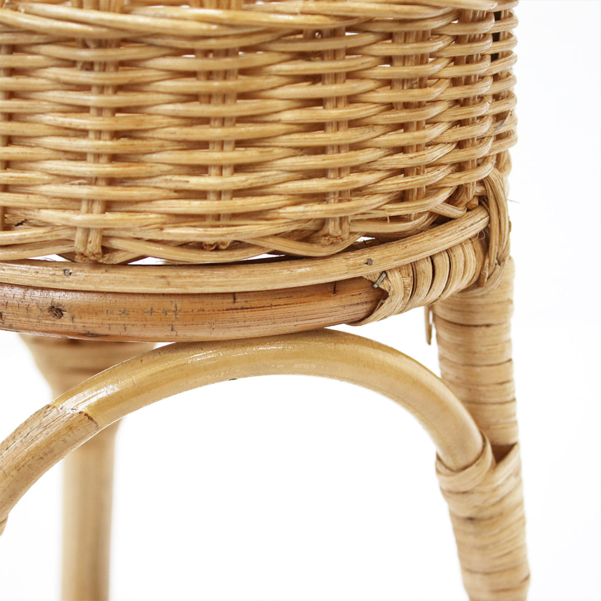 プランタースタンド ラタン 高さ46cm 天然素材 （ 籐 プランター