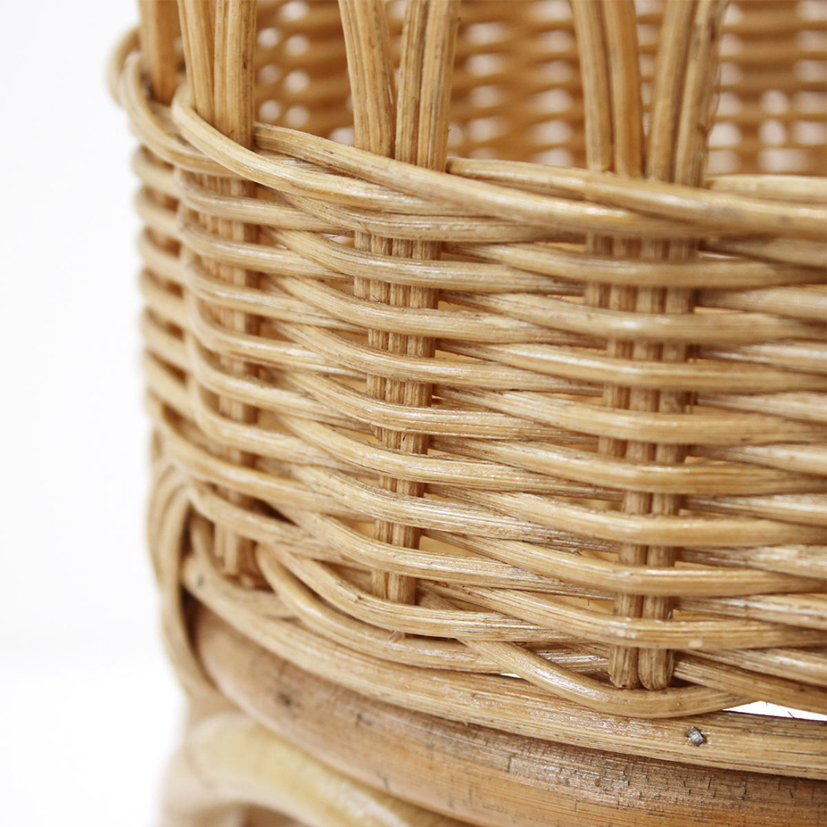 プランタースタンド ラタン 高さ46cm 天然素材 （ 籐 プランター