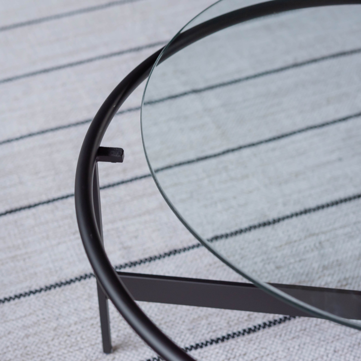 東谷 ローテーブル 幅60cm 丸 ガラス （ リビング テーブル ガラス