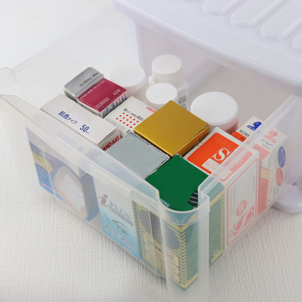 サンコープラスチック 収納ケース 3個セット シンクセルト A4−F W