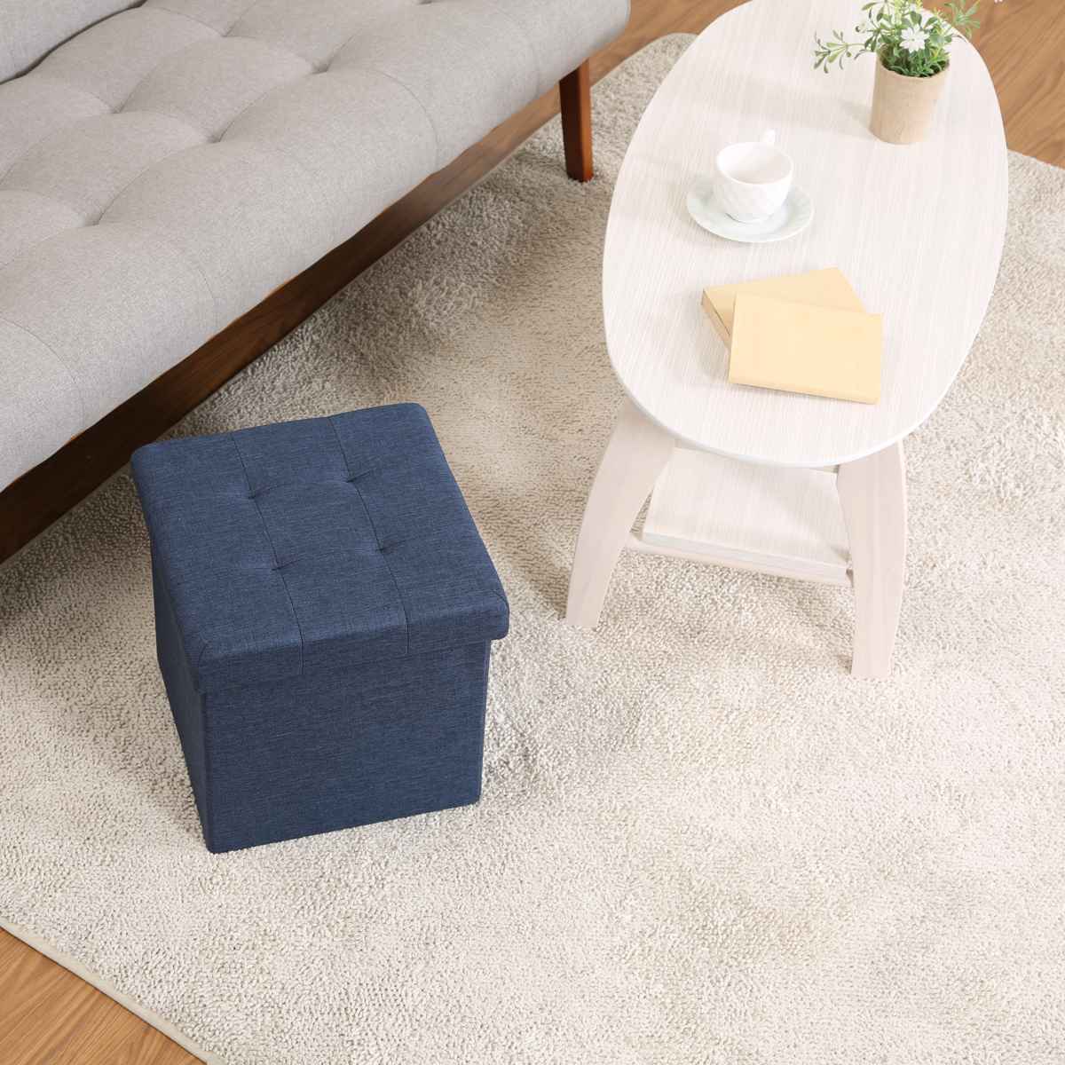 スツール 座面高30.5cm 収納 折りたたみ （ 座れる 椅子 いす ボックス