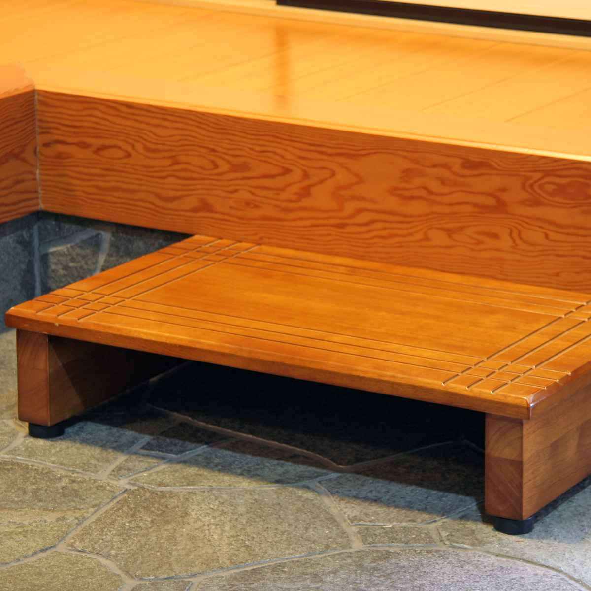 不二貿易（Fuji Boeki） 玄関台 踏み台 幅60cm 木製 （ 玄関ステップ