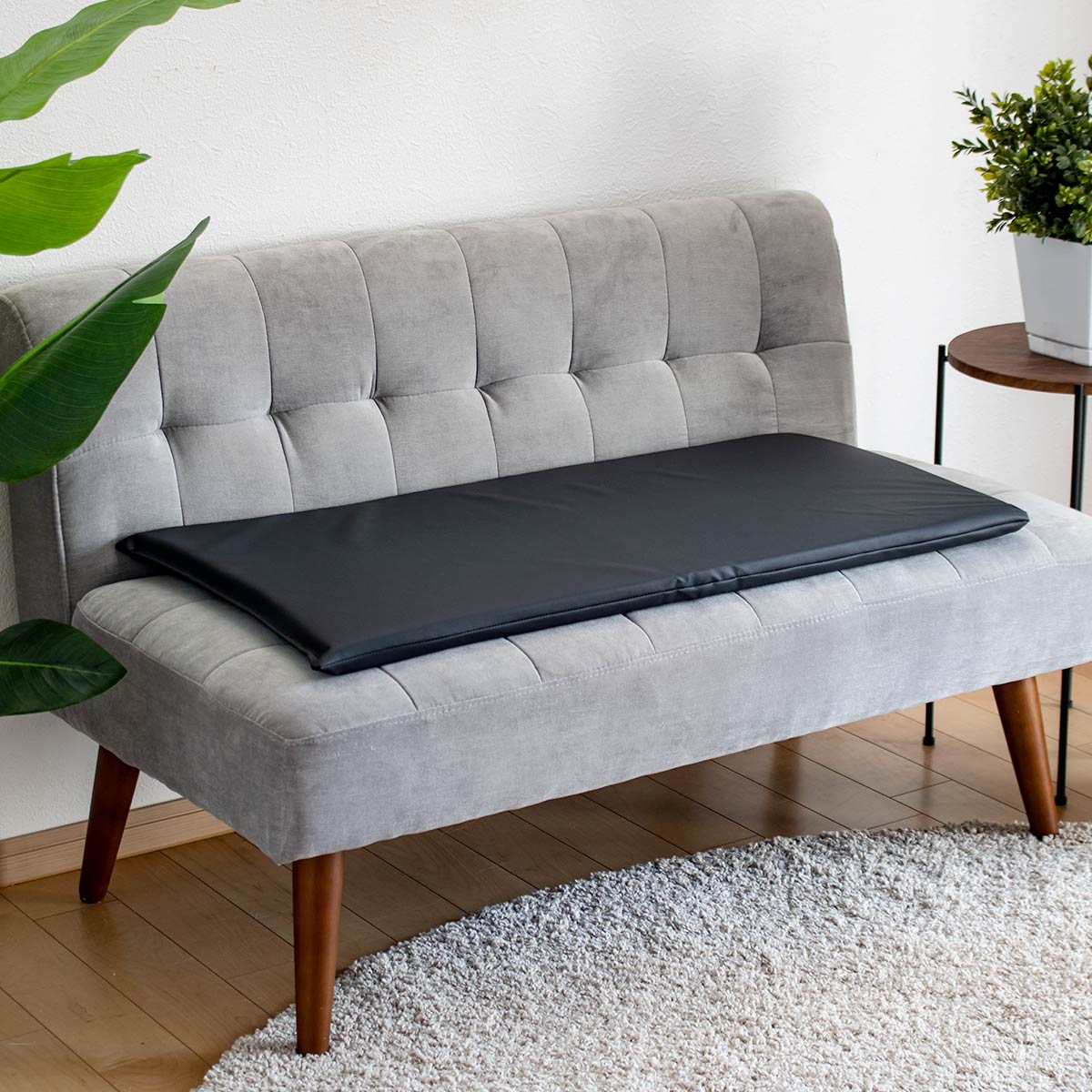 フェイクレザークッション 低反発ウレタン 45×90cm 日本製 （ チェア