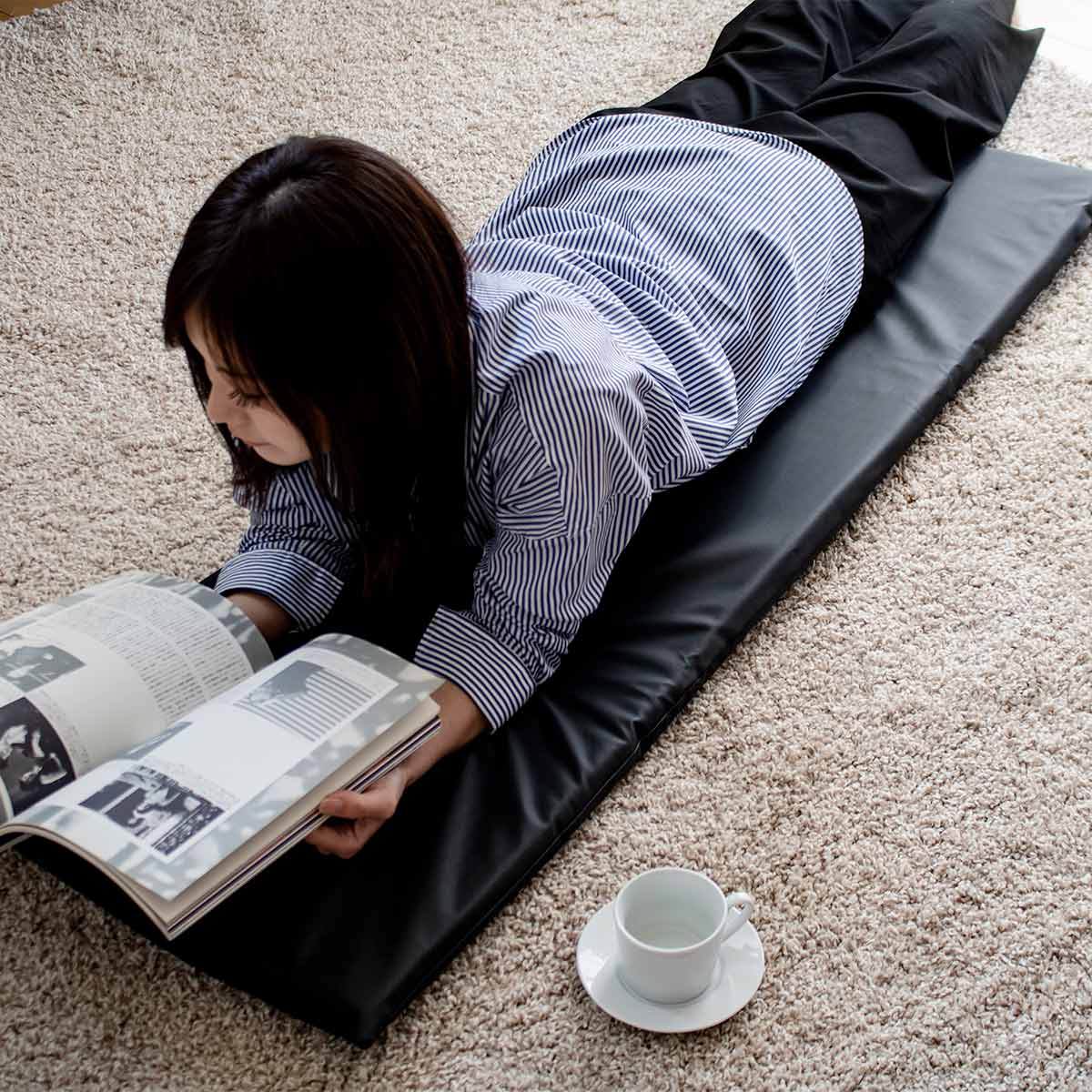 フェイクレザークッション 低反発ウレタン 45×135cm 日本製