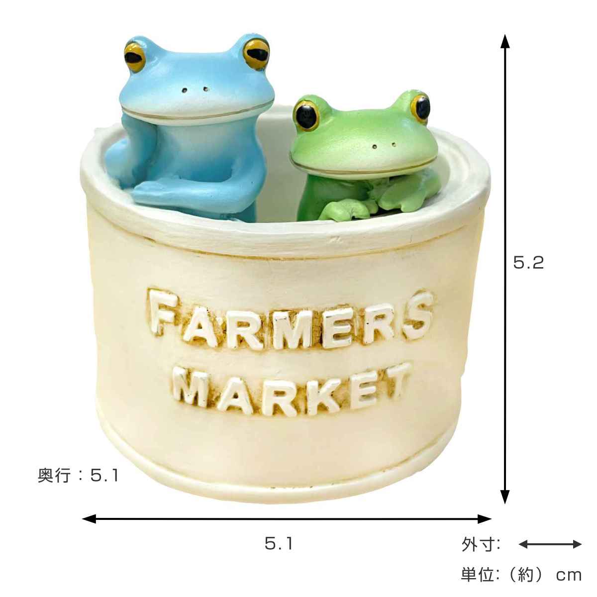 コポー ポットに入る2匹のカエル カエル 置物 （ Copeau 置き物