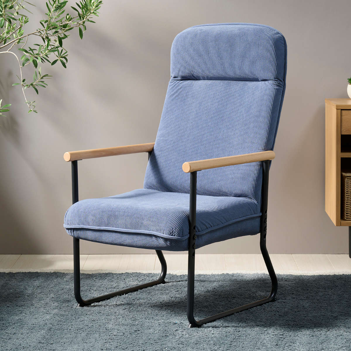 弘益 高座椅子 座面高37.5〜43.5cm リクライニング ハイバック