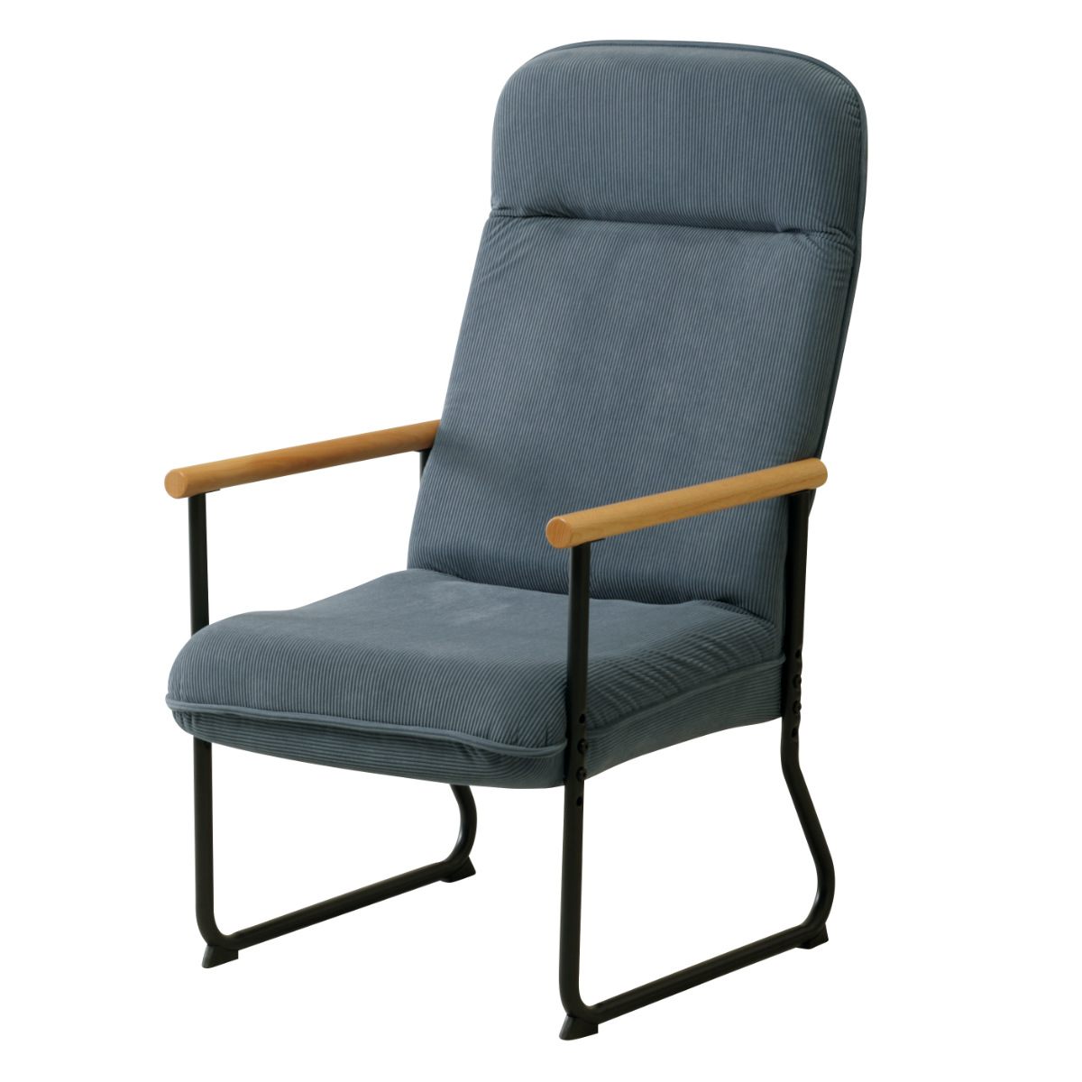 弘益 高座椅子 座面高37.5〜43.5cm リクライニング ハイバック