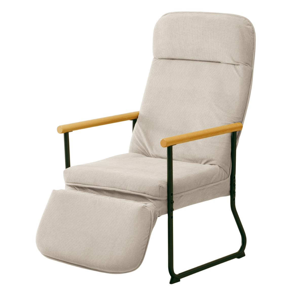 弘益 高座椅子 座面高37.5〜43.5cm リクライニング フットレスト