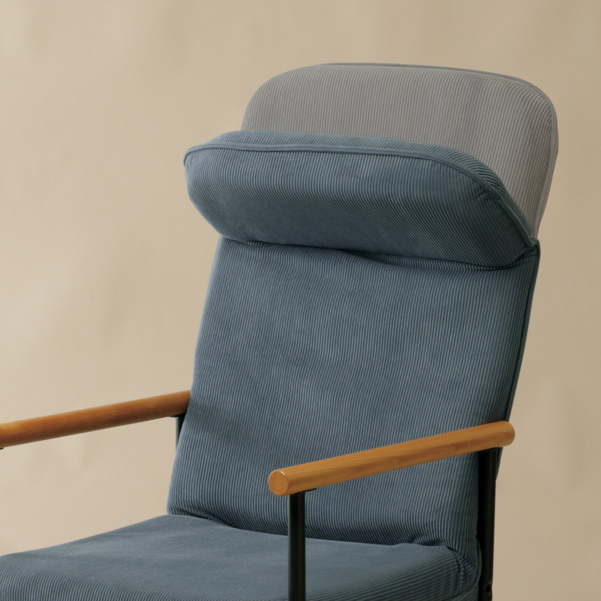 弘益 高座椅子 座面高37.5〜43.5cm リクライニング フットレスト