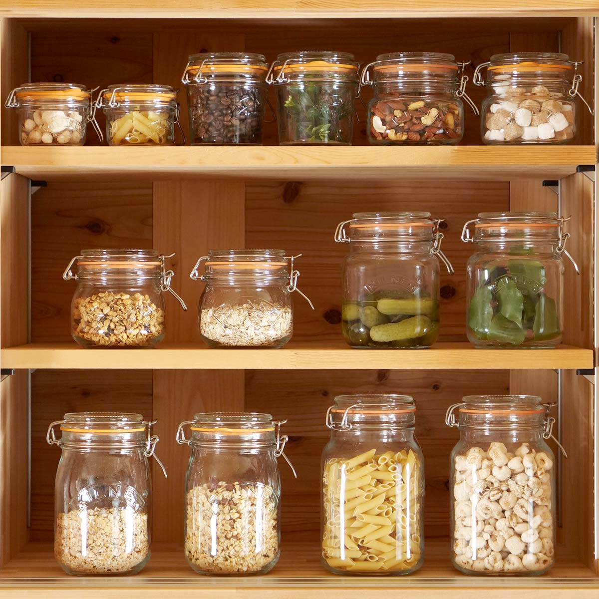 KILNER（キルナー） 保存容器 3個セット KILNER ROUND CLIPTOP JAR