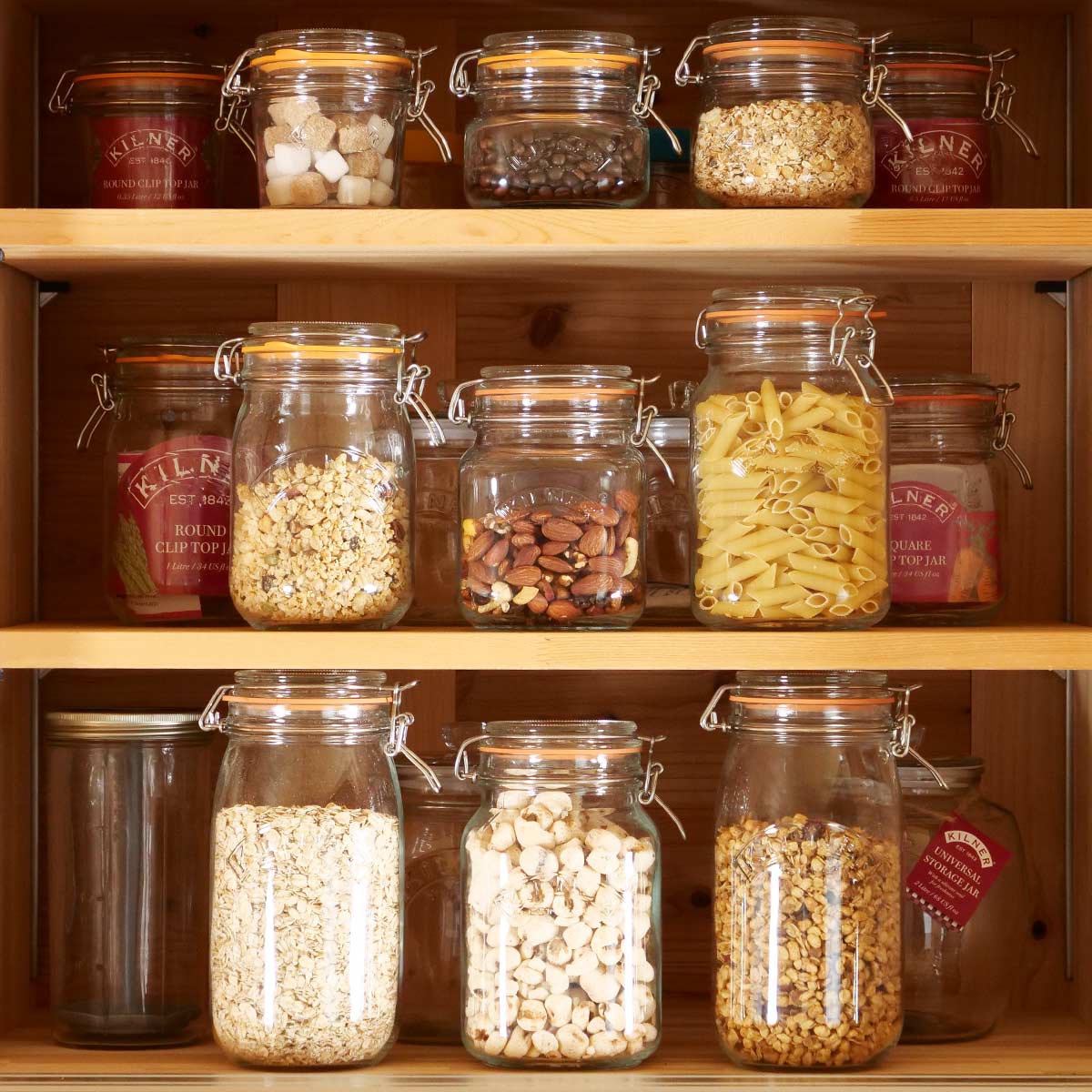 KILNER（キルナー） 保存容器 3個セット KILNER ROUND CLIPTOP JAR