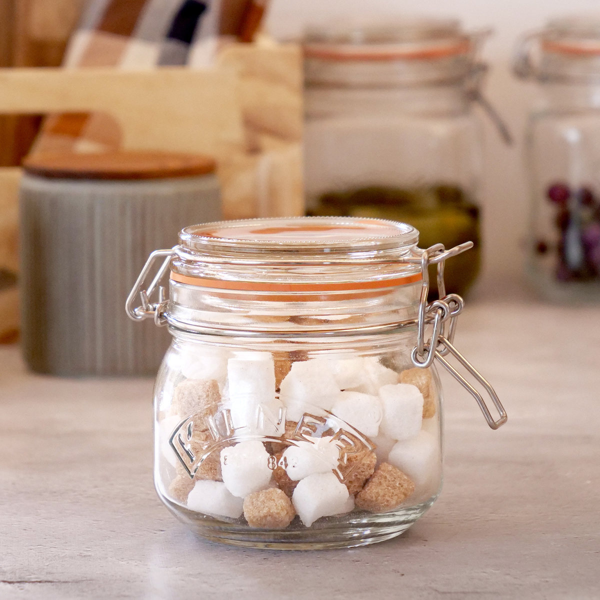 KILNER（キルナー） 保存容器 2個セット KILNER ROUND CLIPTOP JAR 