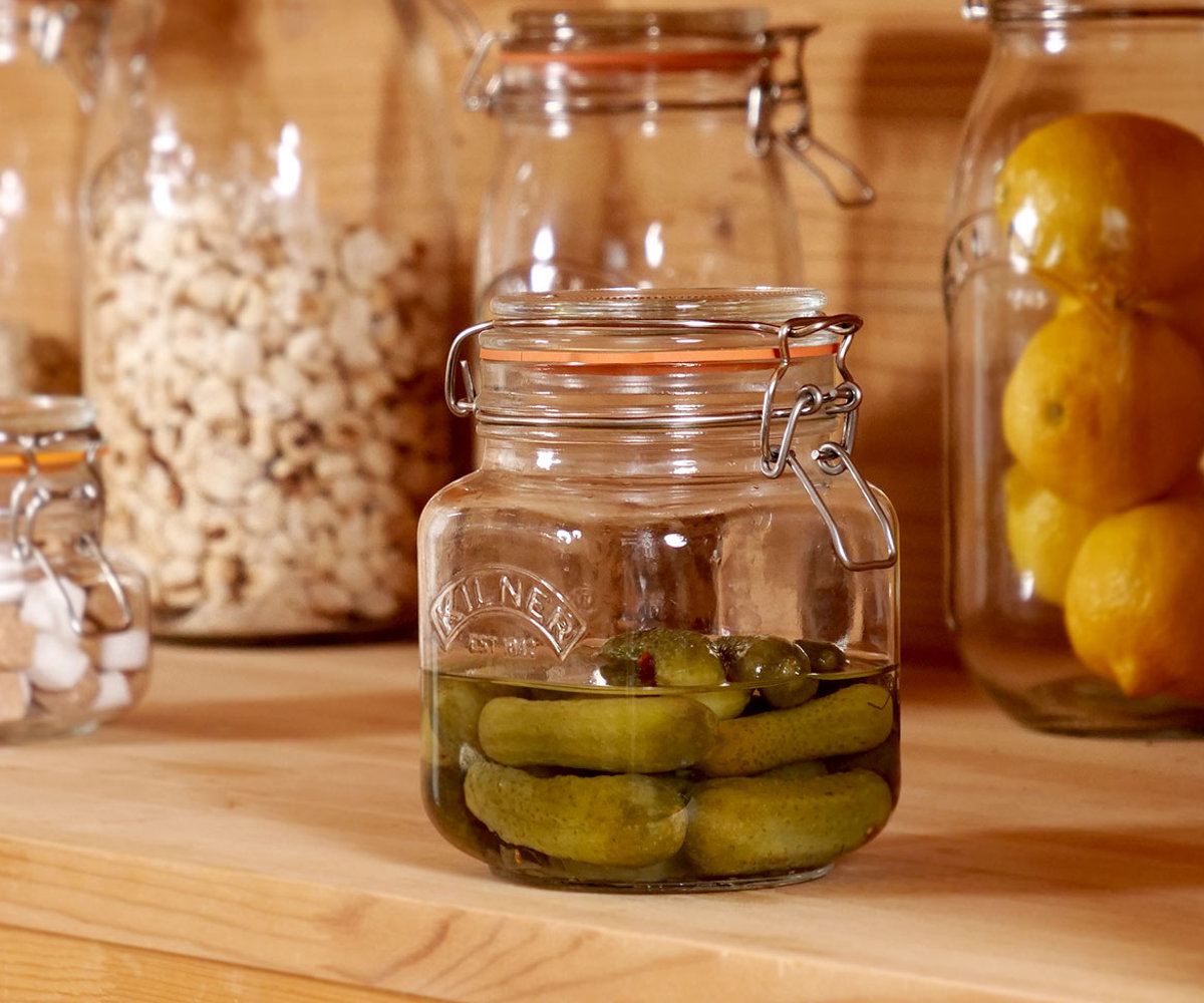 KILNER 保存容器 SQUARE CLIPTOP JAR 1L （ キルナー 1000ml
