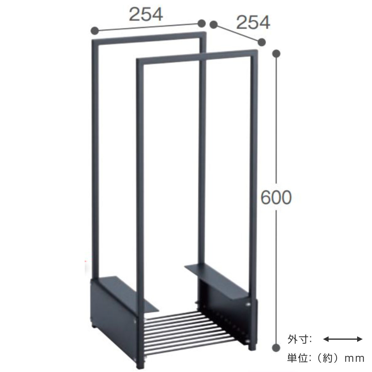 ダンボールストッカー コンパクト 幅25.4×奥行25.4×高さ60cm （ 法人