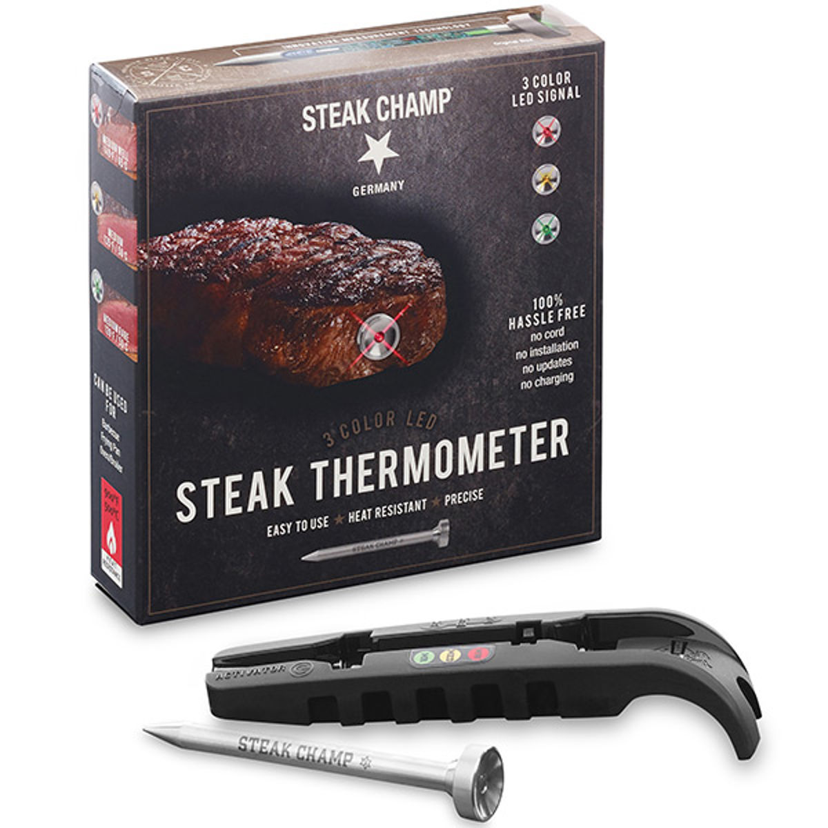 アウトレット）ステーキ STEAK CHAMP 焼き具合 THERMOMETER 3 COLOR 