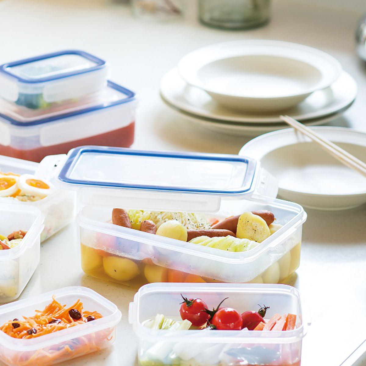 Lustroware（ラストロウェア） 保存容器 200ml 深型 イージーケア 4点