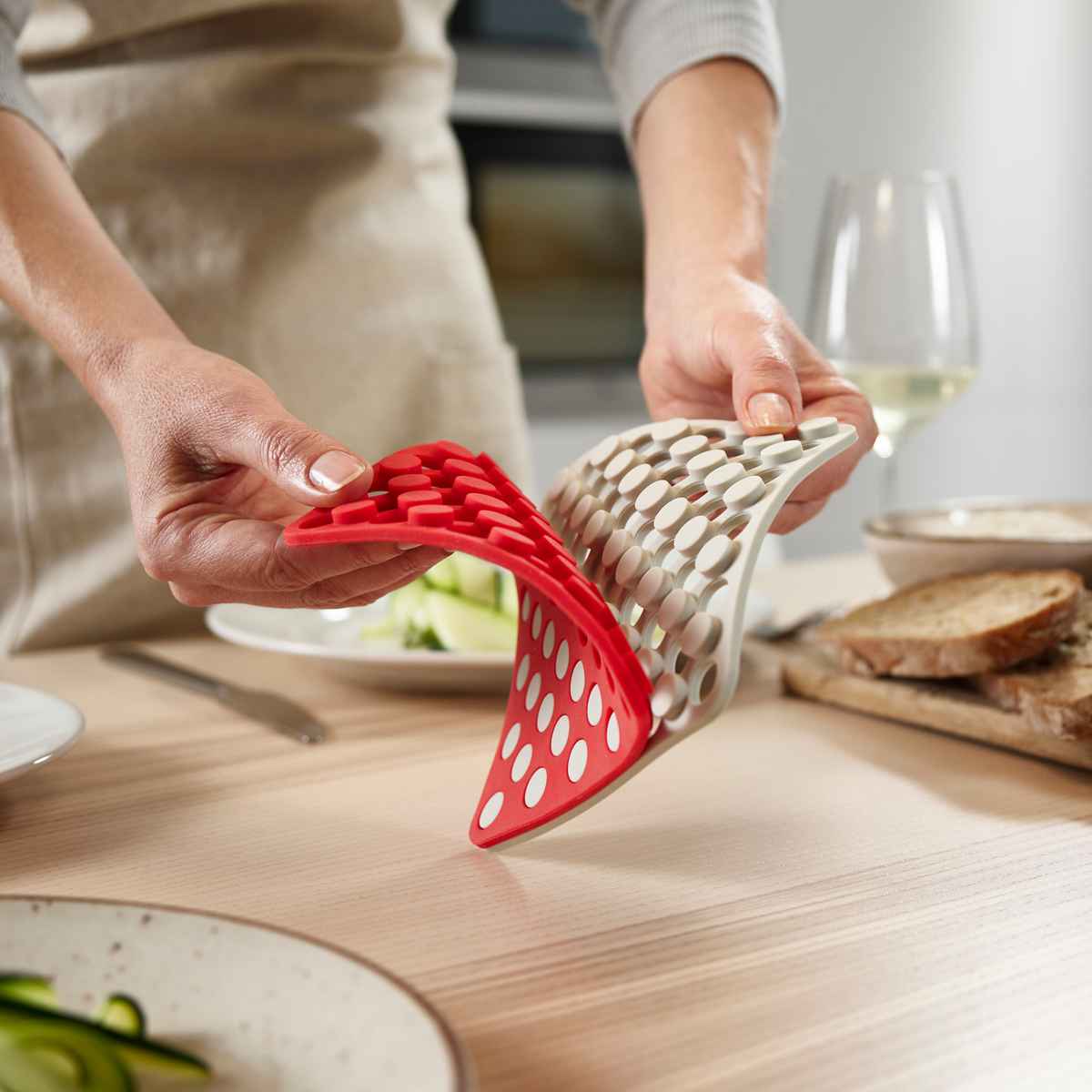 Joseph Joseph（ジョセフジョセフ） 鍋敷き デュオ シリコン鍋敷き 2枚