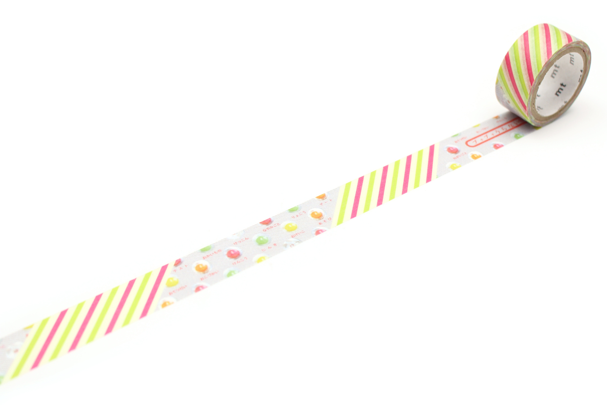 マスキングテープ mt 駄菓子 プチプチ占いストラップ 15mm×3m