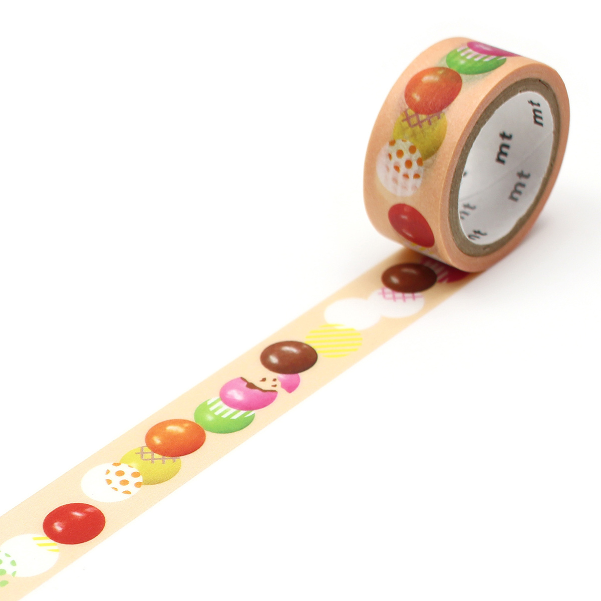 マスキングテープ mt 駄菓子 カラーチョコ 15mm×3m （ マステ