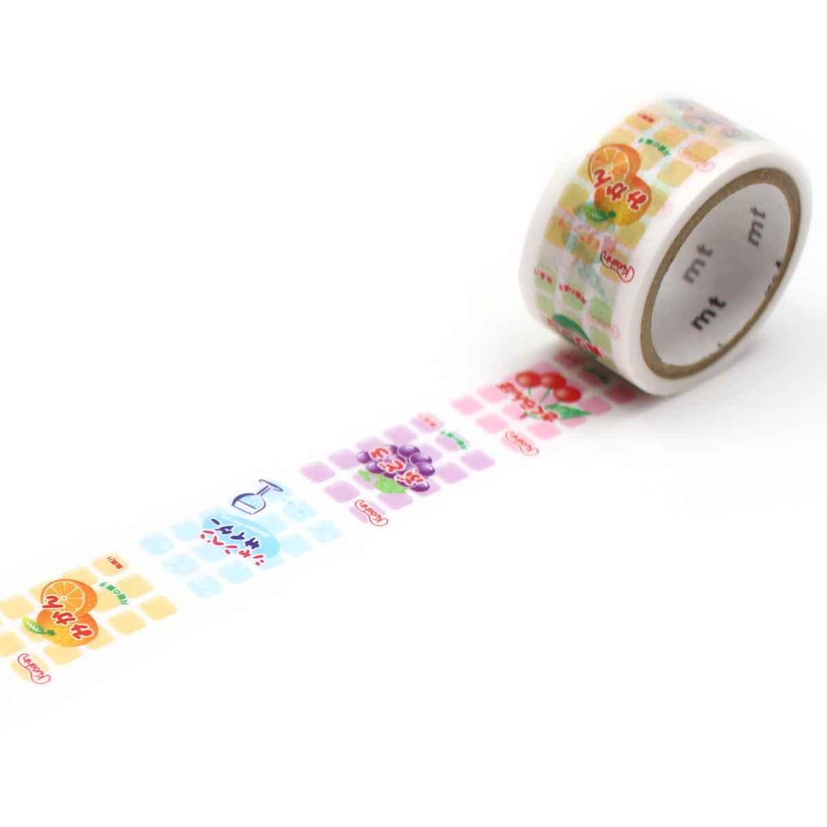 マスキングテープ mt 駄菓子 さくらんぼ餅シリーズ 18mm×3m （ マステ