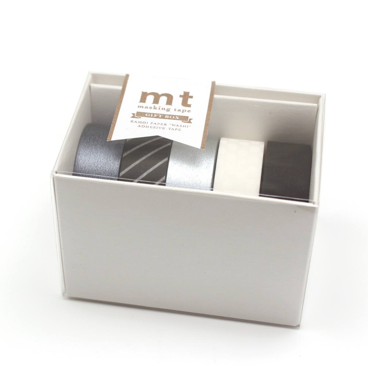 マスキングテープ mt ギフトボックス 5種入り モノトーン3 15mm×7m