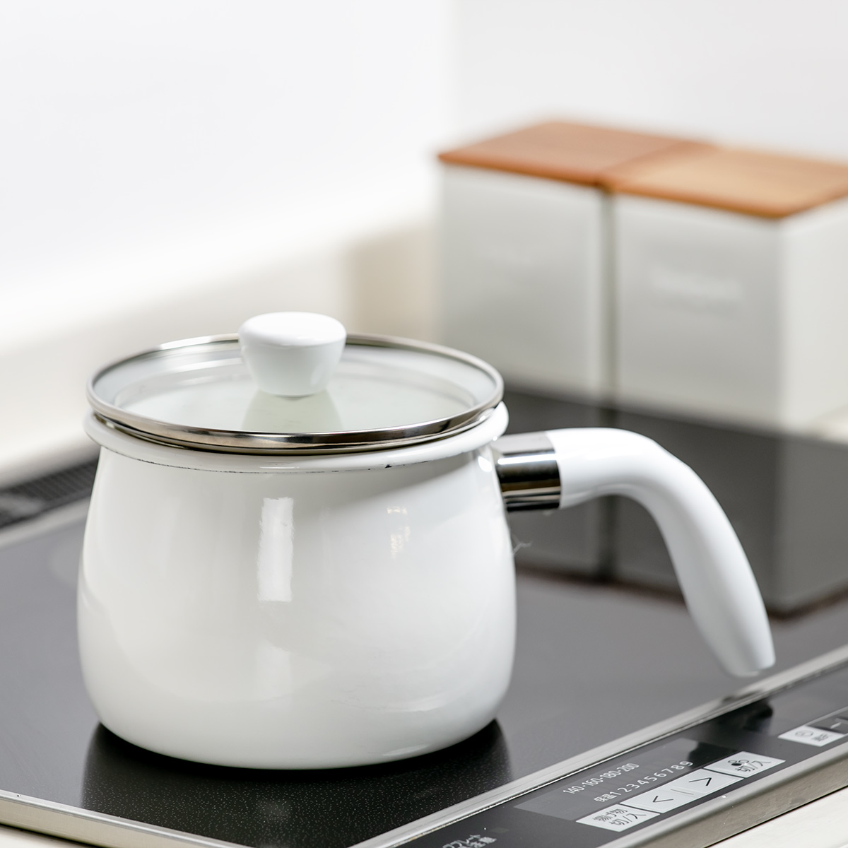 パール金属 マルチポット 16cm 2L IH対応 ガラス蓋付き ホーロー製