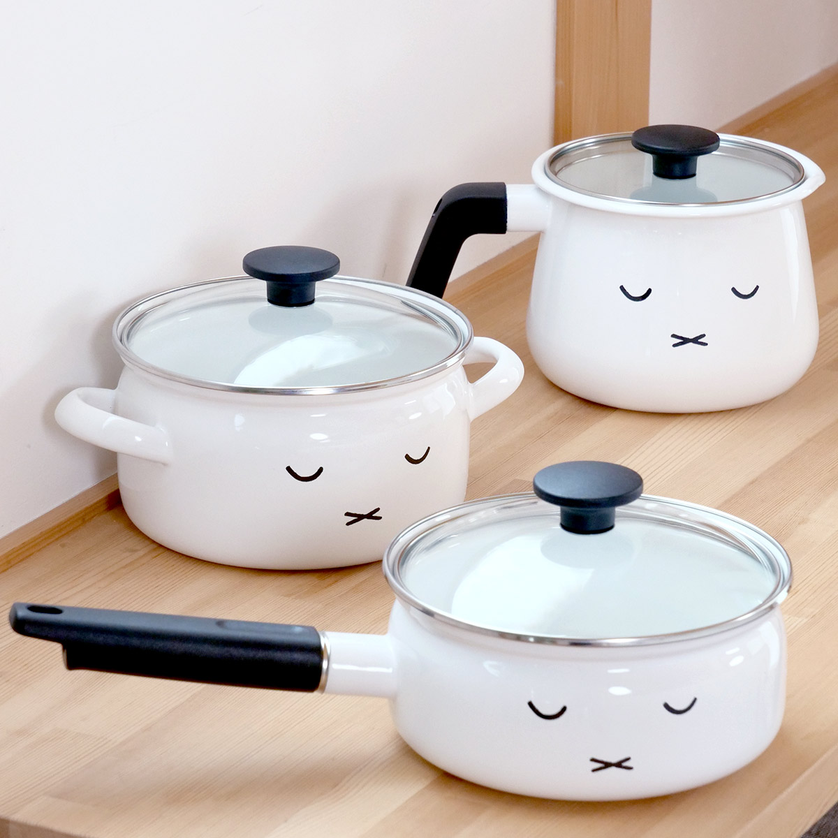 miffyface Series 片手鍋 18cm IH対応 富士ホーロー ミッフィー