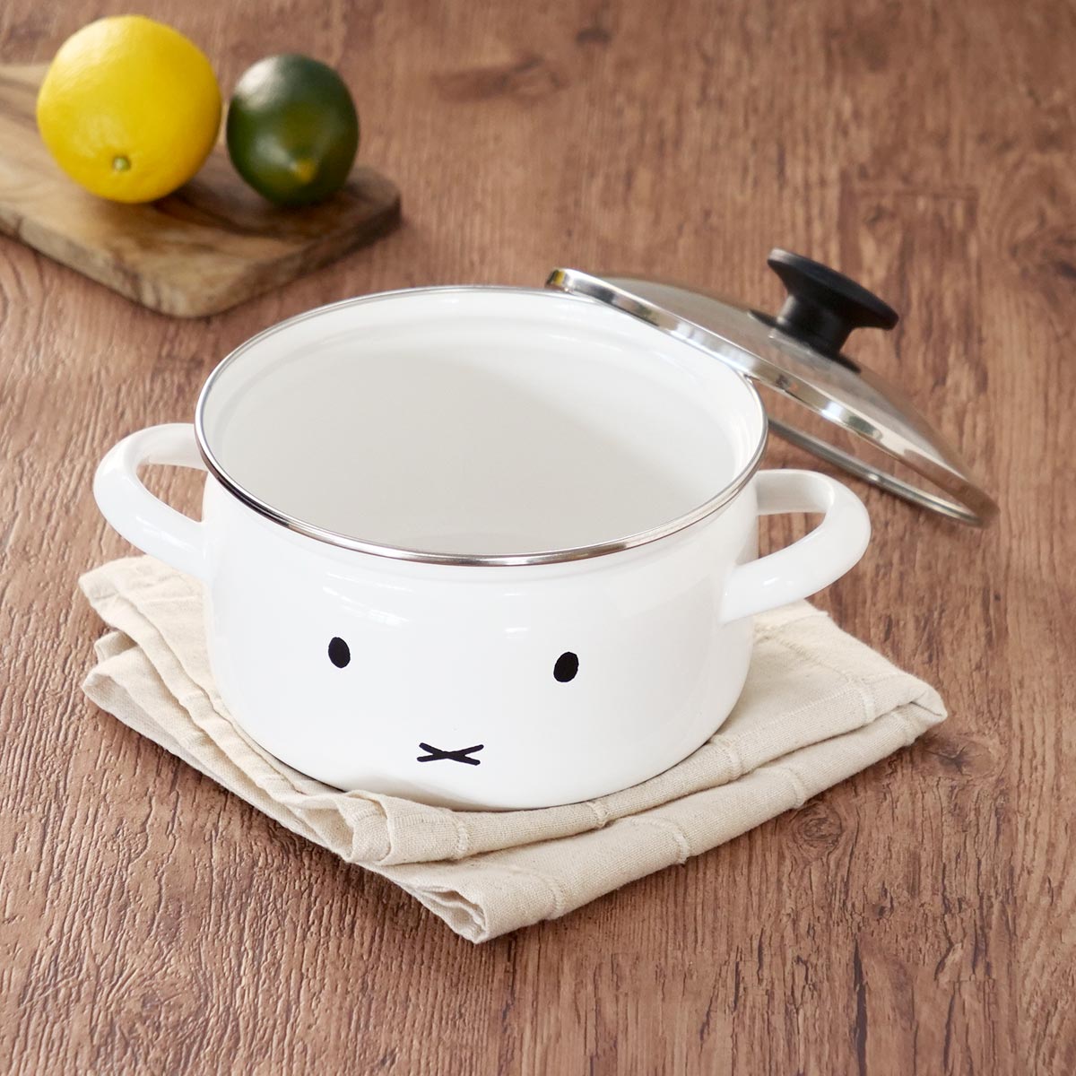 miffyface Series 両手鍋 18cm IH対応 富士ホーロー ミッフィー