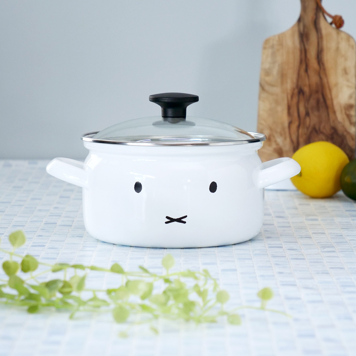 miffyface Series 両手鍋 18cm IH対応 富士ホーロー ミッフィー