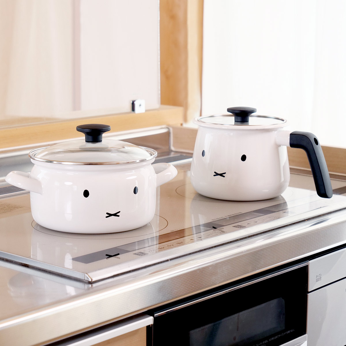 miffyface Series マルチポット 16cm IH対応 富士ホーロー ミッフィー