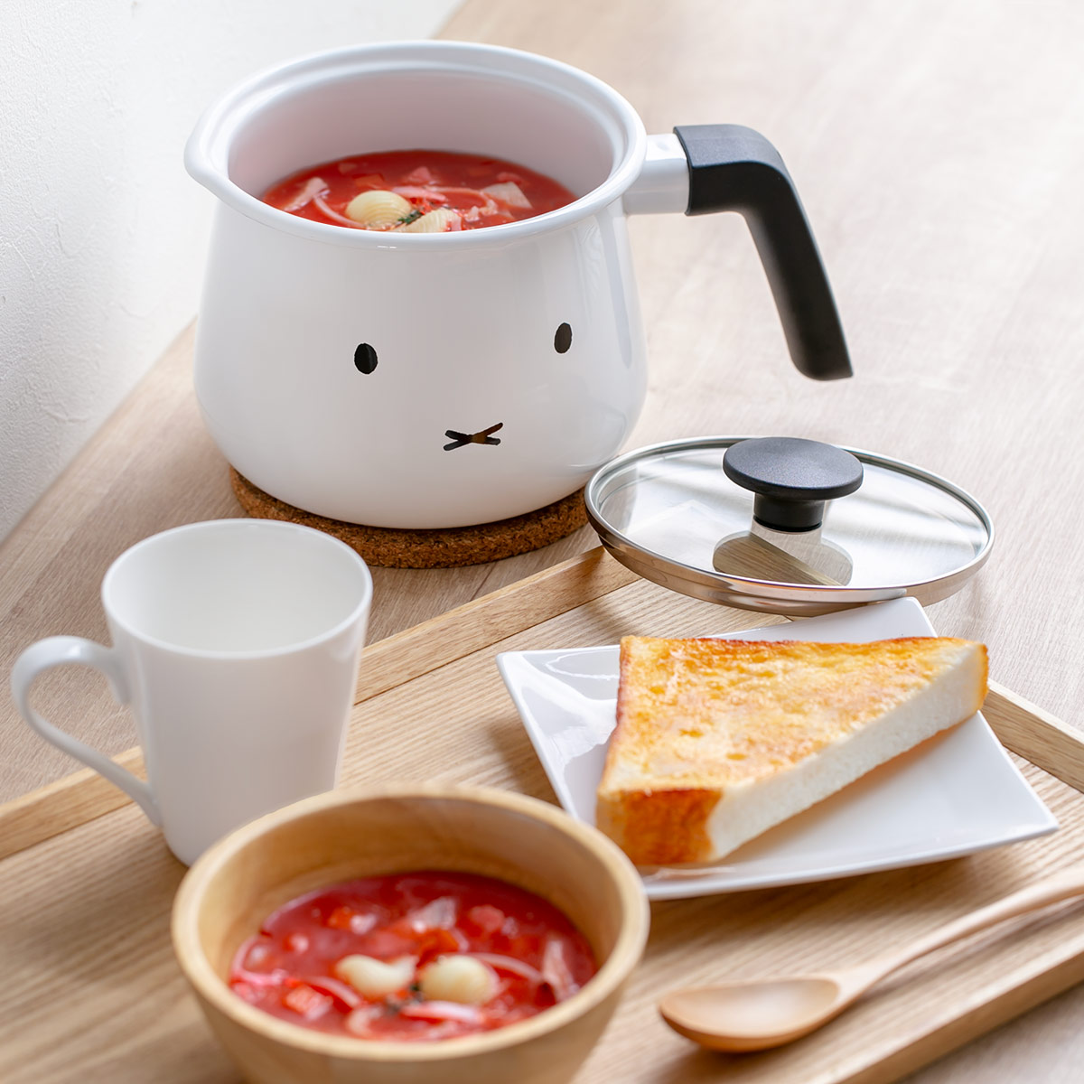 miffyface Series マルチポット 16cm IH対応 富士ホーロー ミッフィー