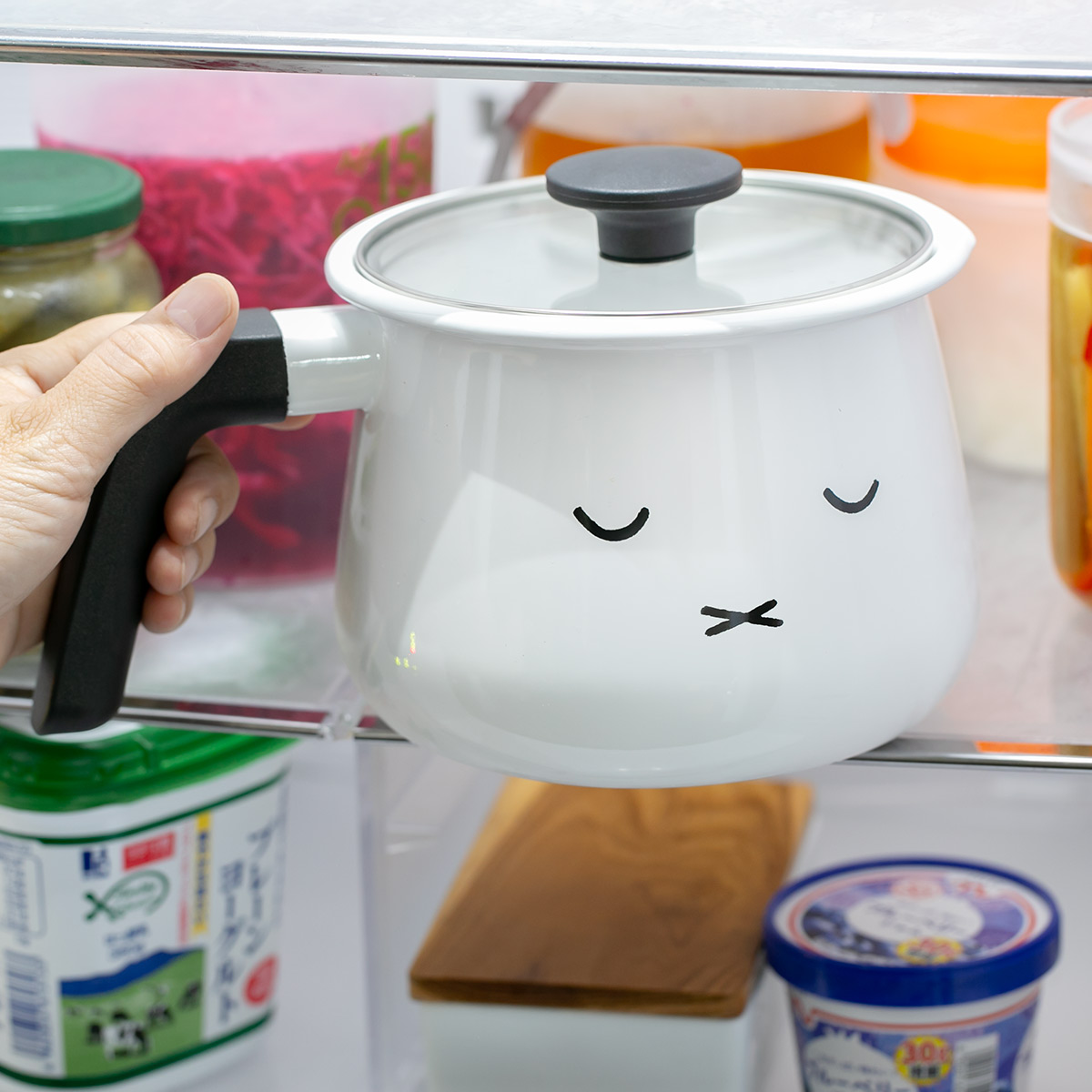 miffyface Series マルチポット 16cm IH対応 富士ホーロー ミッフィー