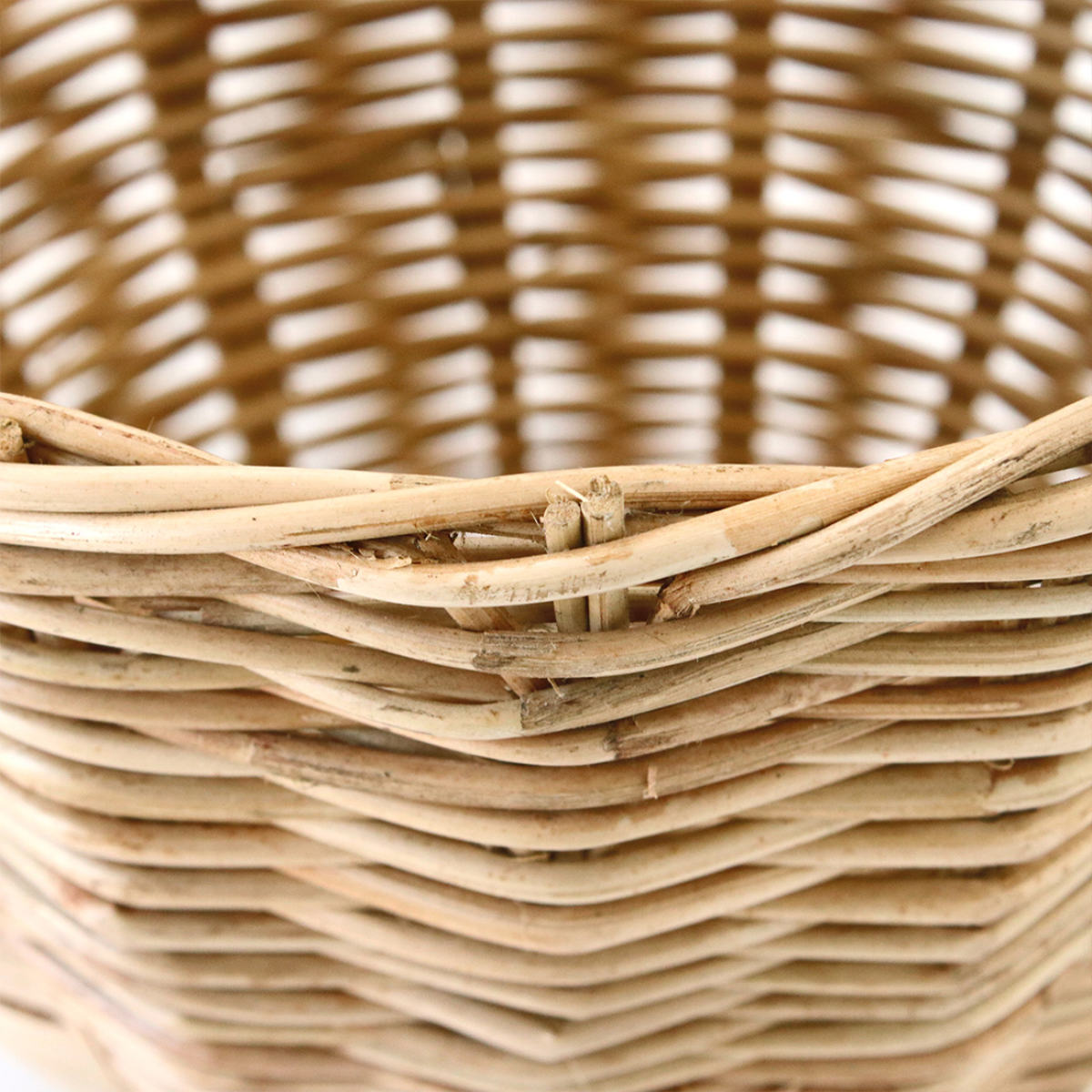 バスケット ラタン カゴ網 取っ手付き （ カゴ かご かごバスケット