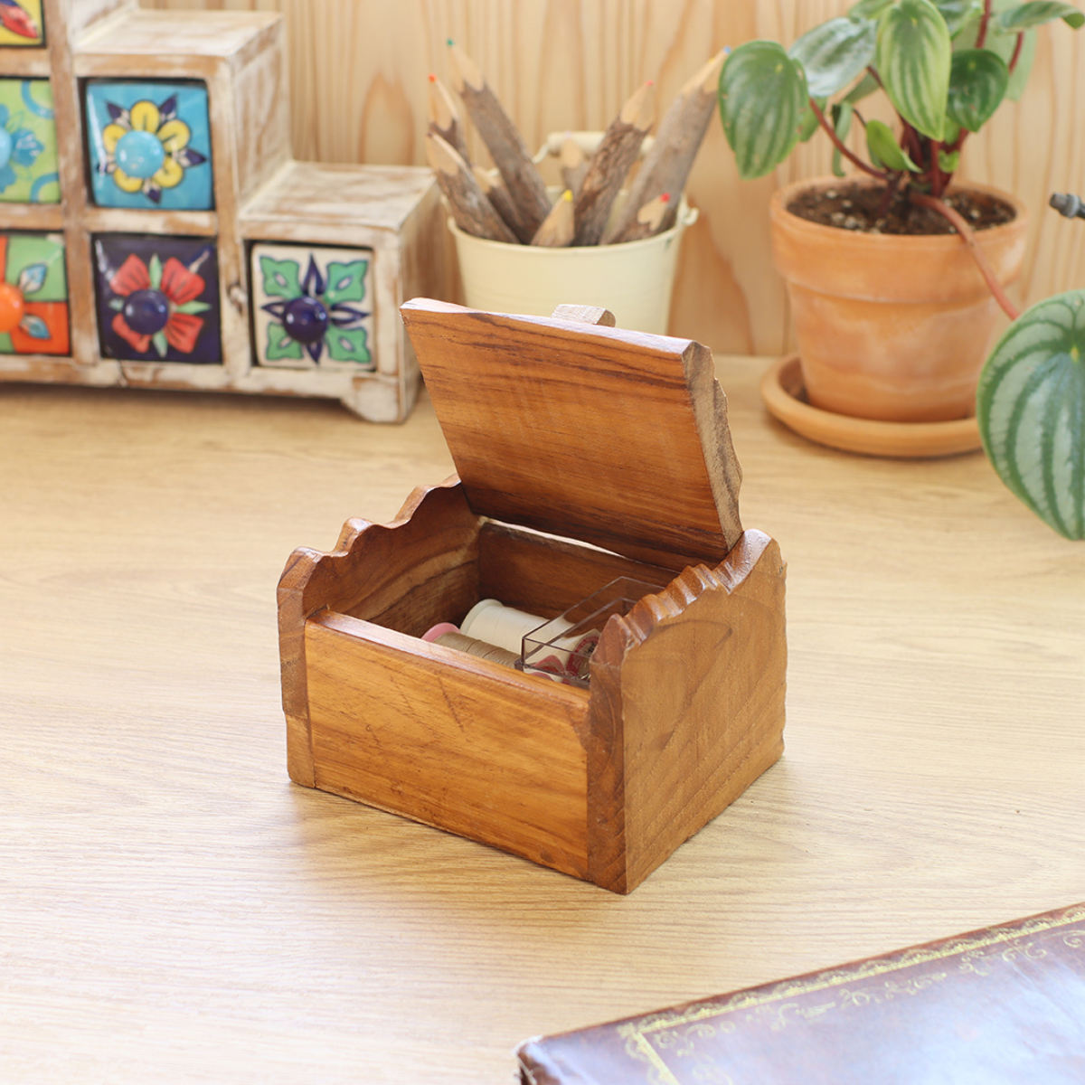小物収納 ボックス ウェービー ミニ 木製 （ 収納ケース 収納ボックス