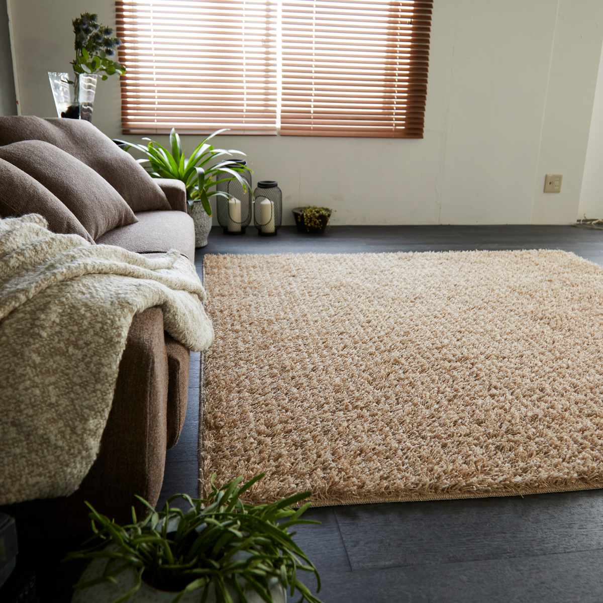 スミノエ ラグ フレール 261×261cm 防ダニ アレルブロック シャギー