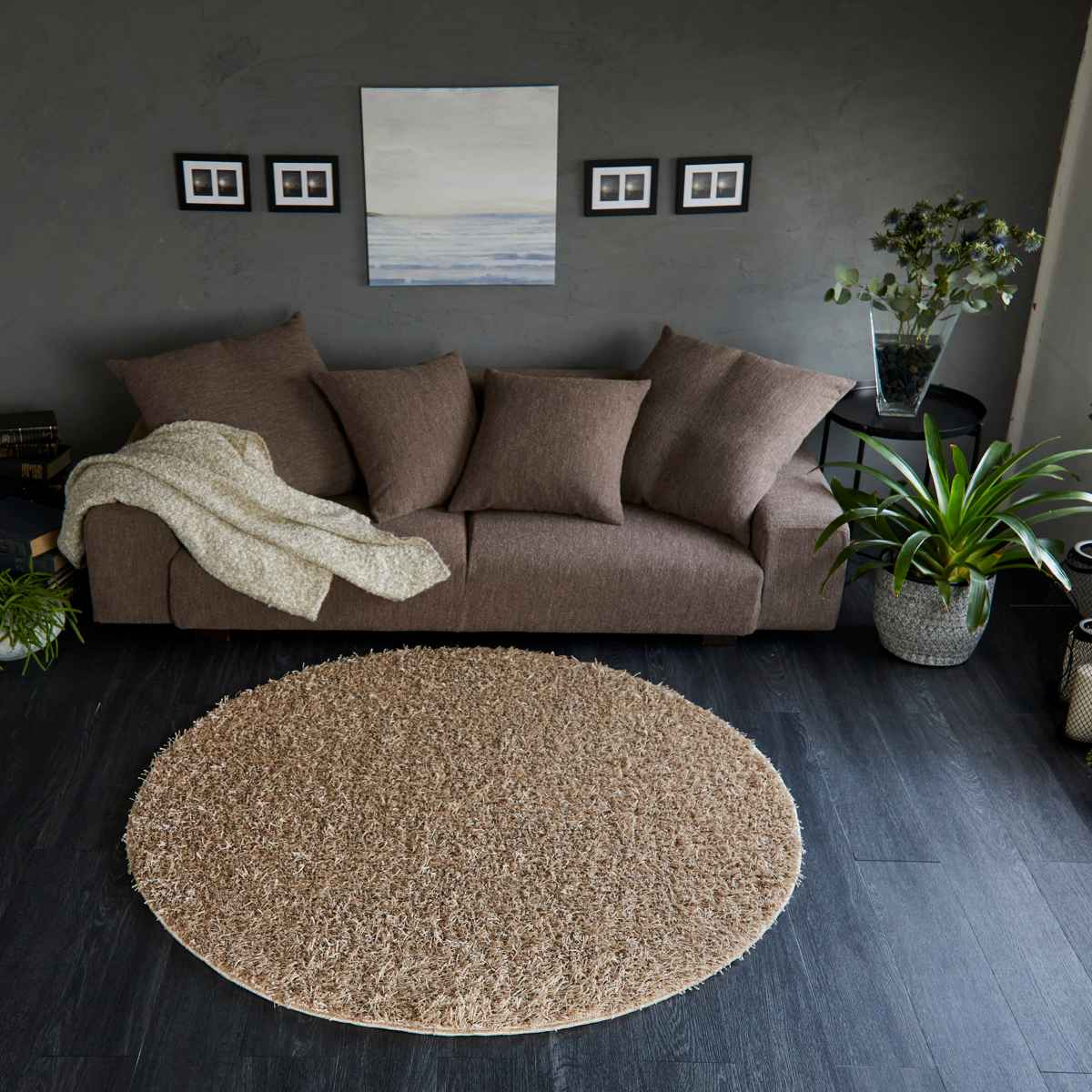 スミノエ ラグ 円形 フレール 150×150cm 防ダニ アレルブロック