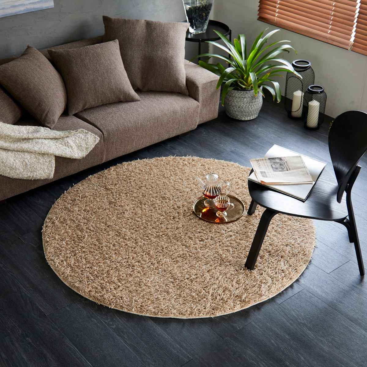 スミノエ ラグ 円形 フレール 150×150cm 防ダニ アレルブロック