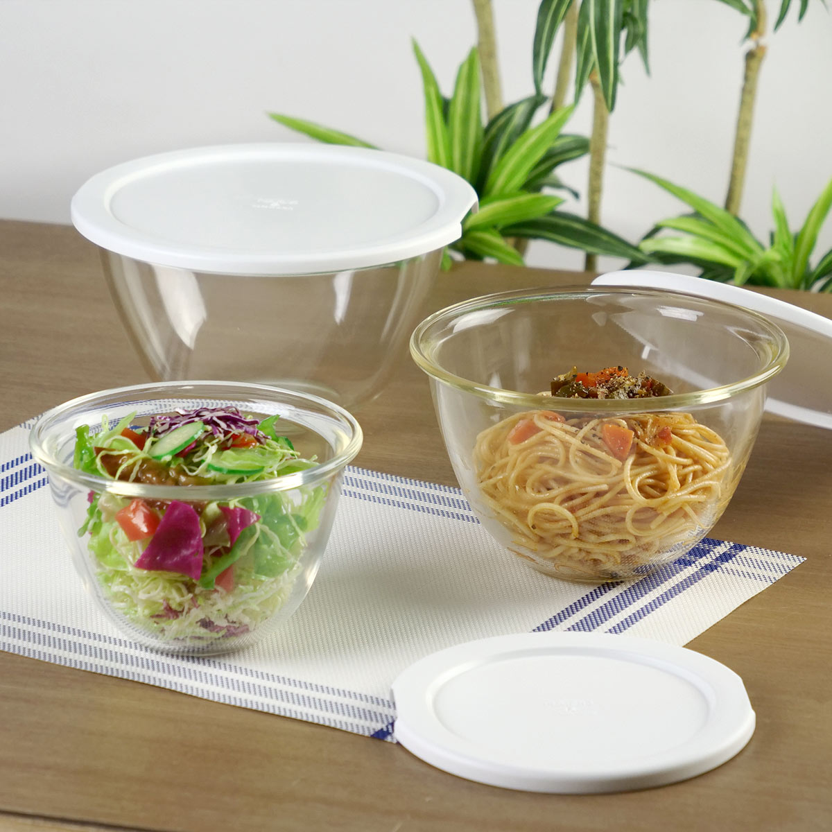 HARIO（ハリオ） 耐熱ガラス製ボウル 3個セット 電子レンジ対応 食洗機